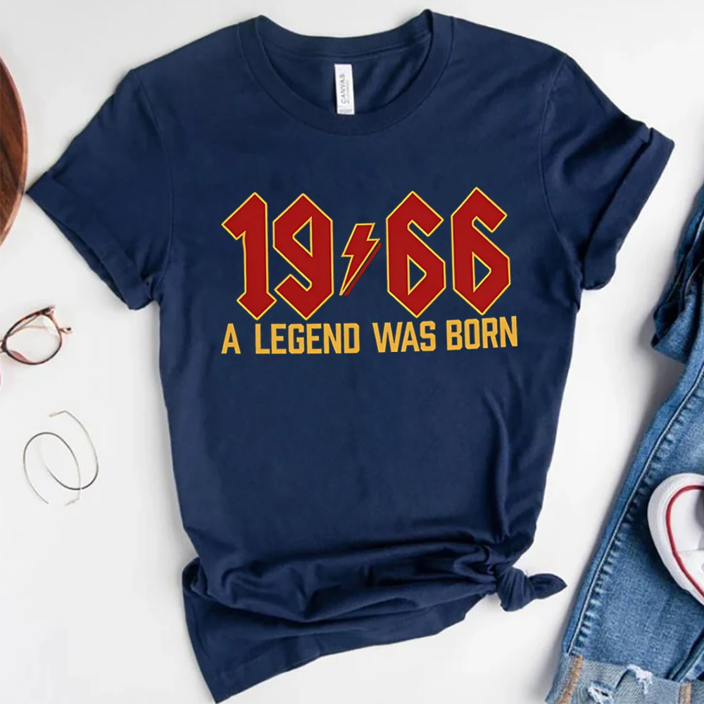 Cool 60th Birthday T-Shirt 1966 Legend Retro Rocker Tee Retro 2026 Sixtieth Birthday Shirt Short Sleeve Top Gift for Him or Her - view 4