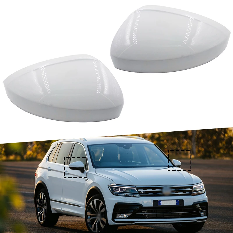 

Auto Rearview replace left right For VW Tiguan 2017 2018 2019 2020 Car Side Mirror Cover Wing Cap Housing