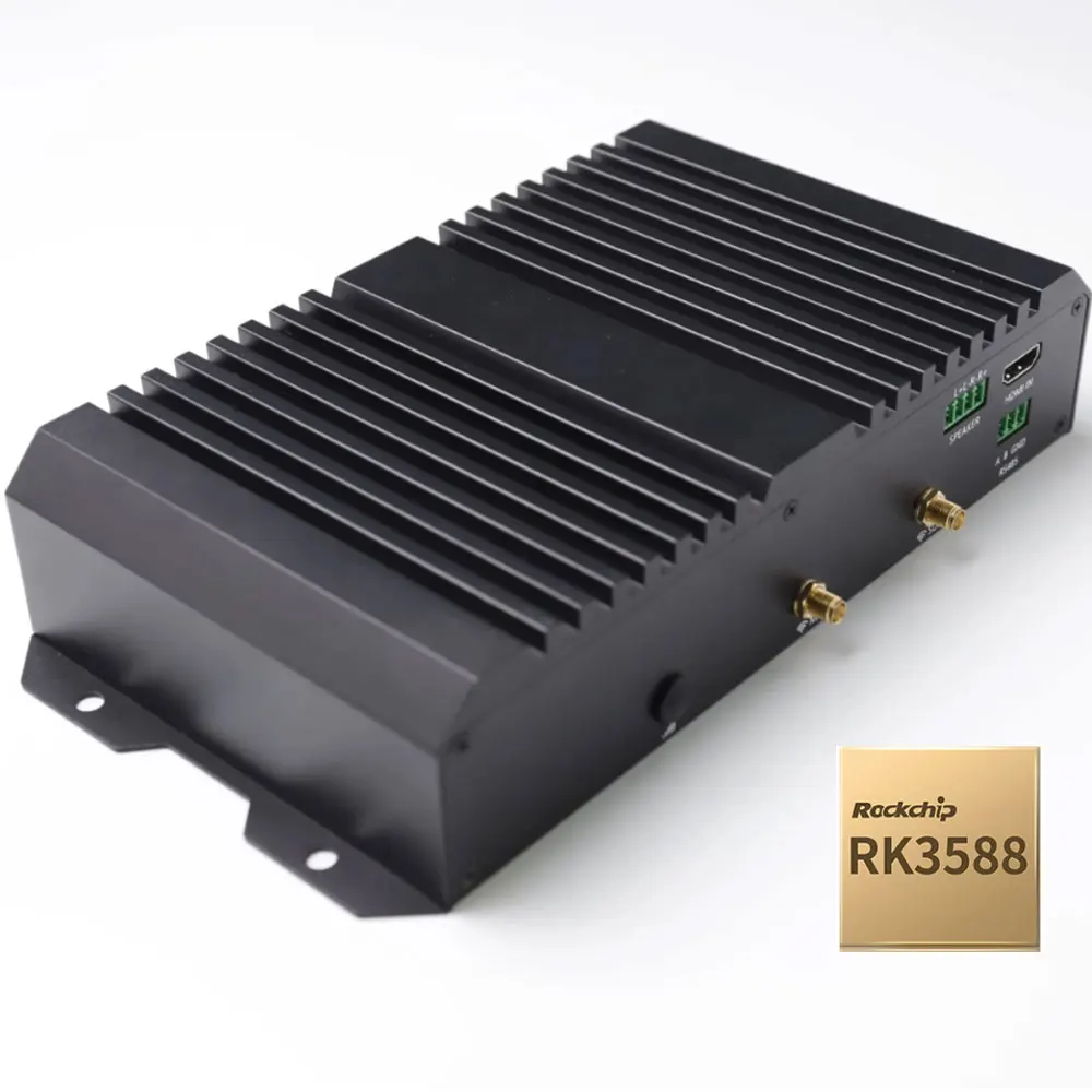 Venta al por mayor RK3588 AI ARM IOT integrado inteligente Android12 Linux Os Industrial Edge Computing Mini Pc Box Computer