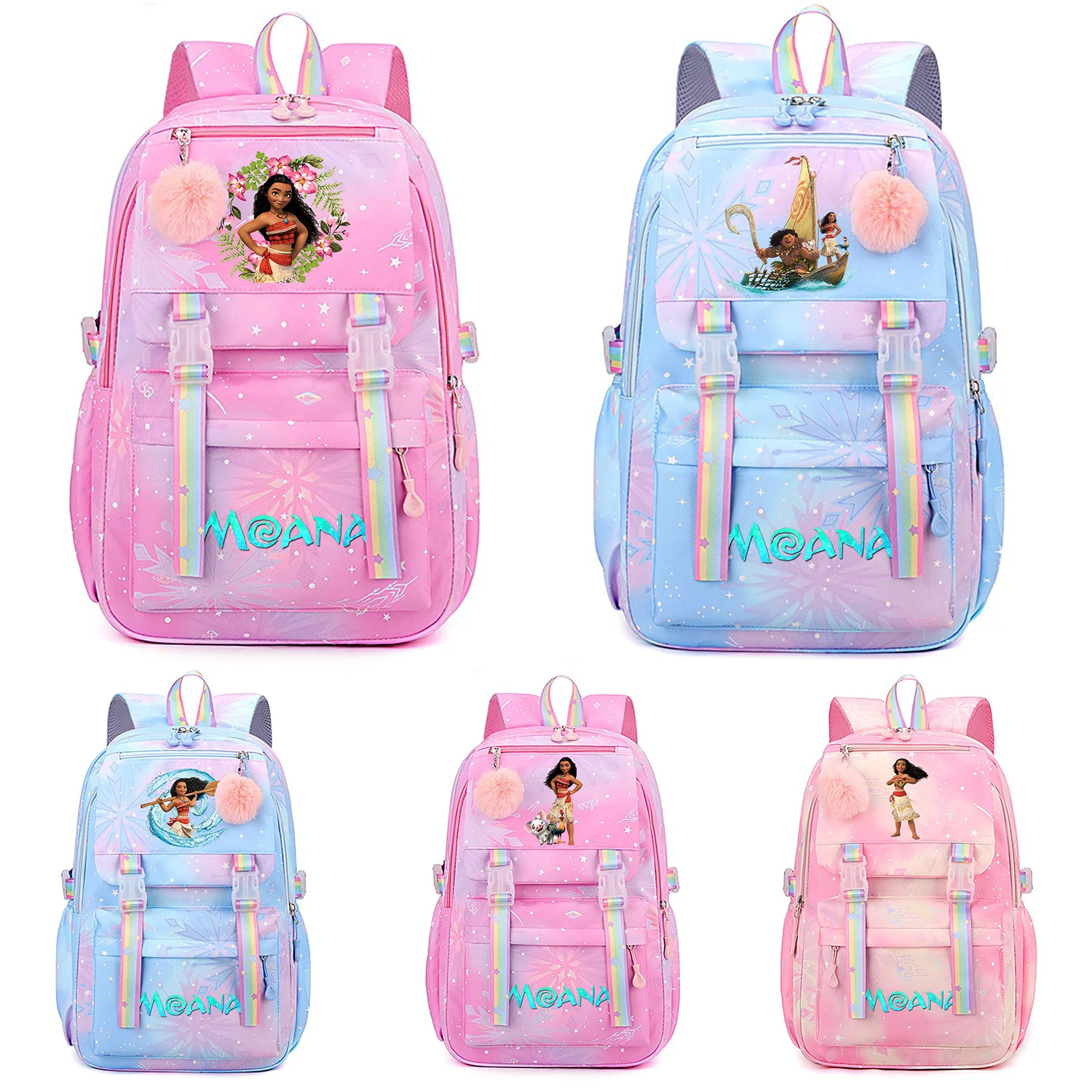 Mochila Moana para meninos e meninas, mochila, mochila, mochila, estudante, adolescente, crianças, mochila, presente de aniversário