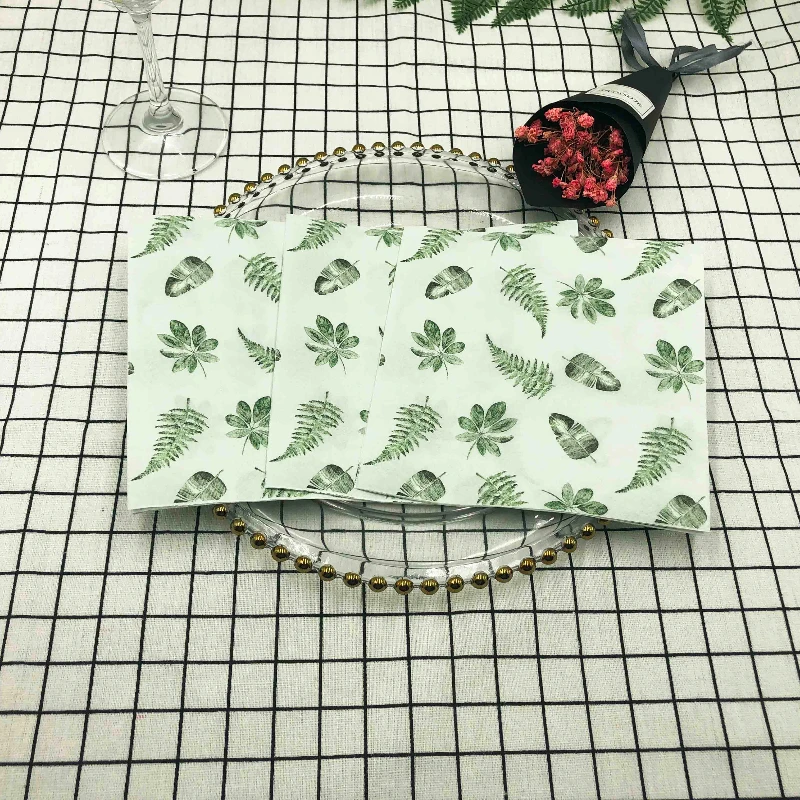 10/20pcs/Pac 2-Ply Napkins Ins Wind Leaves Models Colourful Printing Napkins Restaurant Hotel Party Square Folding Paper Napkins