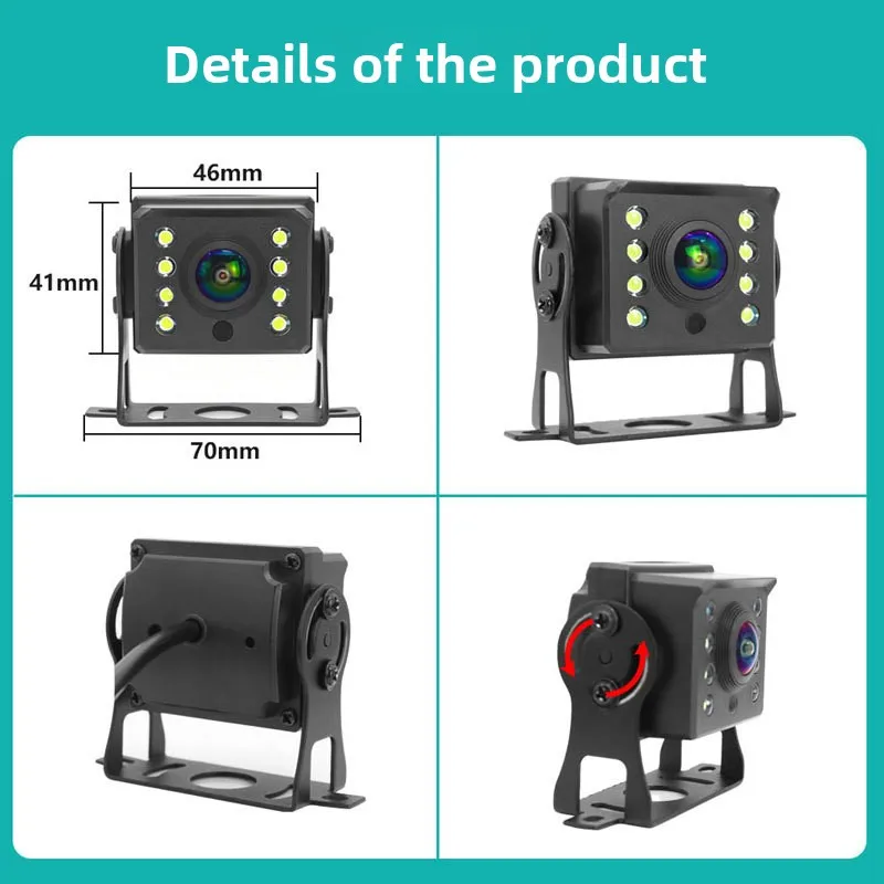 AHD 720P HD Night Vision Vehicle Camera for Trucks Buses Vans with Wide Angle Lens 9-36V Power Input for Car Dash Cam Backup