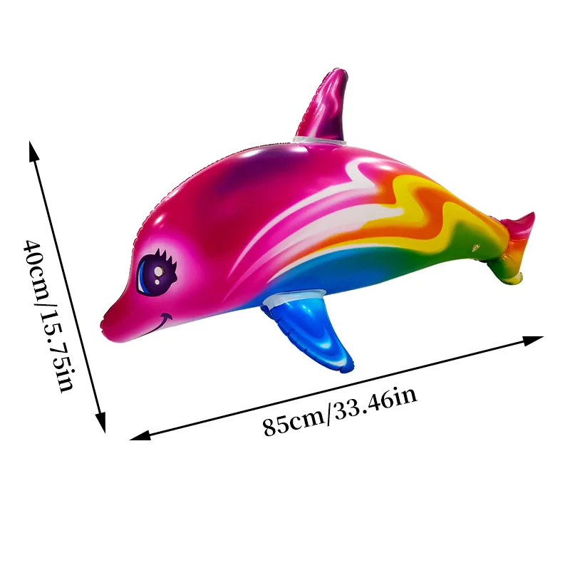 85cm kolorowy basen dmuchany delfin do pływania na plaży zabawka pływający w basenie nadmuchiwane zabawki sportów wodnych dla prezenty dla dzieci