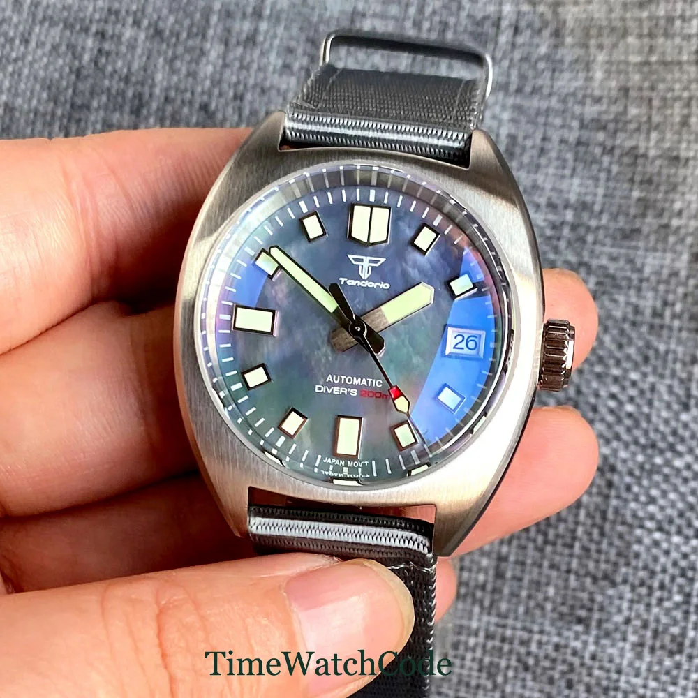 

Tandorio Military Diving Automatic Watch for Men NH35 Mother of Pearl Luminous Dial 36mm 200m Waterproof AR Sapphire Crystal