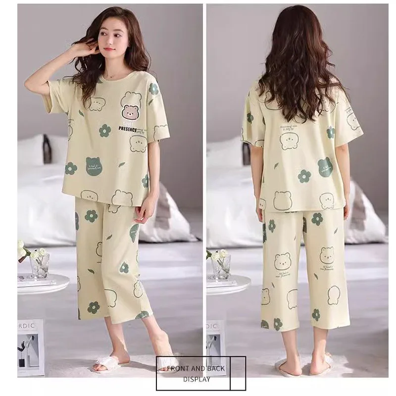 مشروط المرأة منامة السراويل النساء بيجامة مجموعة بيجامة المتسكعون ملابس خاصة المنزل دعوى ثوب النوم لطيف قمصان النوم ملابس داخلية للنوم