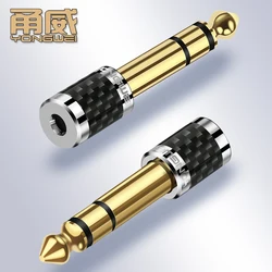 YONGWEI  Adapter High-end Gold-plated 6.5 to 3.5 mm Headphone Jack Plug Audio Guitar Electric Piano Converter Connectors