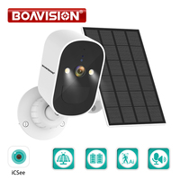 BOAVISION Solar Camera Wifi Outdoor Built-in Rechargeable Battery PIR Human Detection 1080P Video Surveillance Security Camera