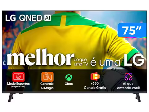 Smart TV 75" LG 4K Ultra HD QNED 75QNED73ASA WebOS 2025