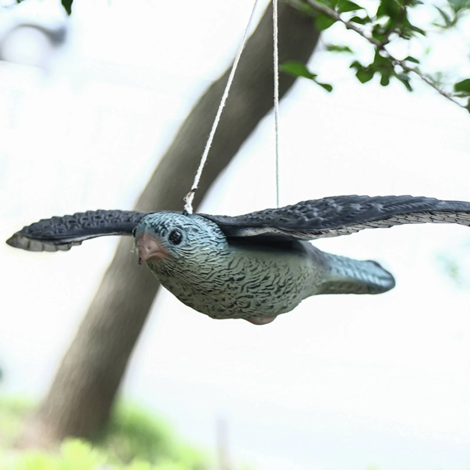 Artificial Seagull Ornament Sky-Blue Hanging Seagull Ornament Bird Wall Decor Feathered Details Nautical Theme