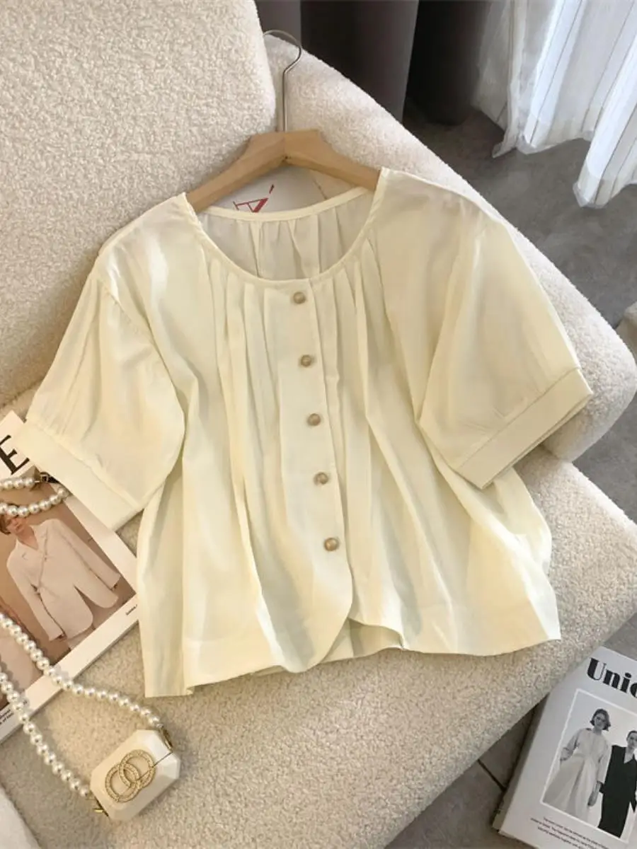 camisa-feminina-estilo-doce-e-fresco-com-manga-bufante-novo-design-de-verao-elegancia-versatil-bolso-com-lenco-estilo-emp
