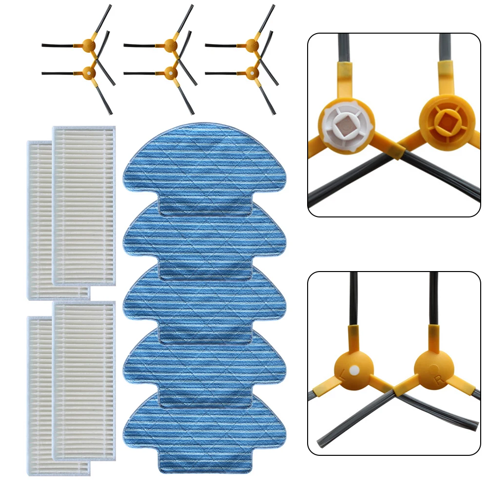 

1 Set For Dexp Mmb300 Robot Vacuum Cleaner Side Brush Filter Mop Cloth Kit HEPA Filter Mop Pads Spare Parts Accessories