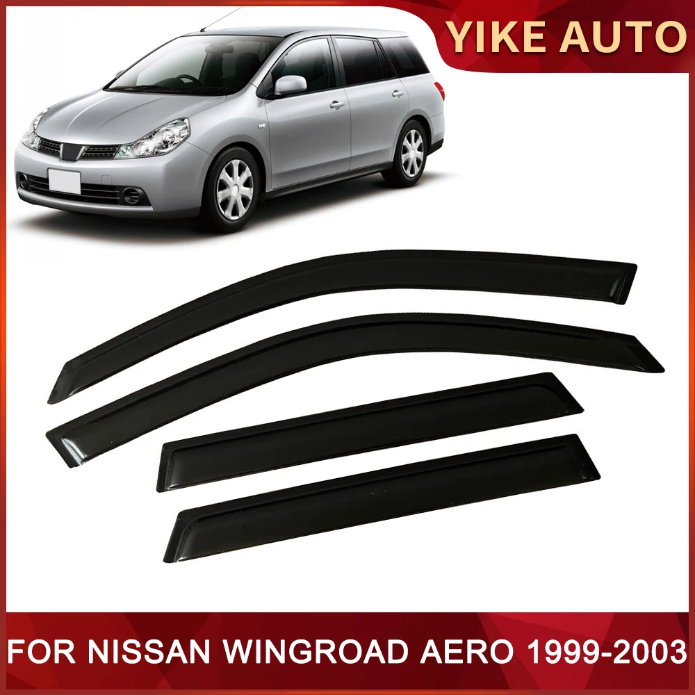 

Оконный козырек для NISSAN Wingroad Aero Y11 1999-2005, дверной козырек, защита от ветра, дождя, боковые окна, ветровые дефлекторы для авто