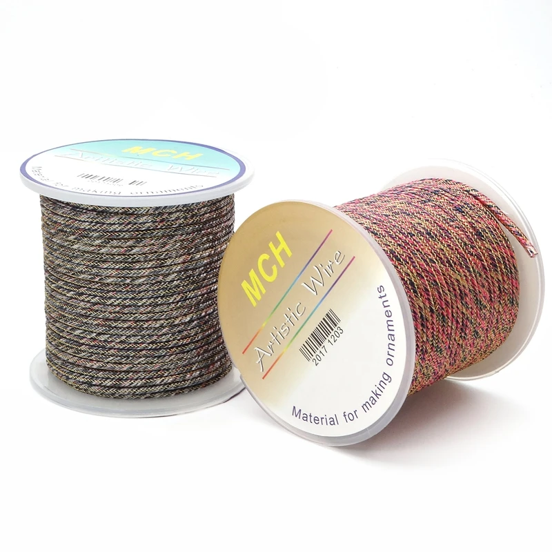 Jewelry thread DIY bracelet ropegold and silver colored thread 2mm 10meter/roll Colorful threads line woven strong