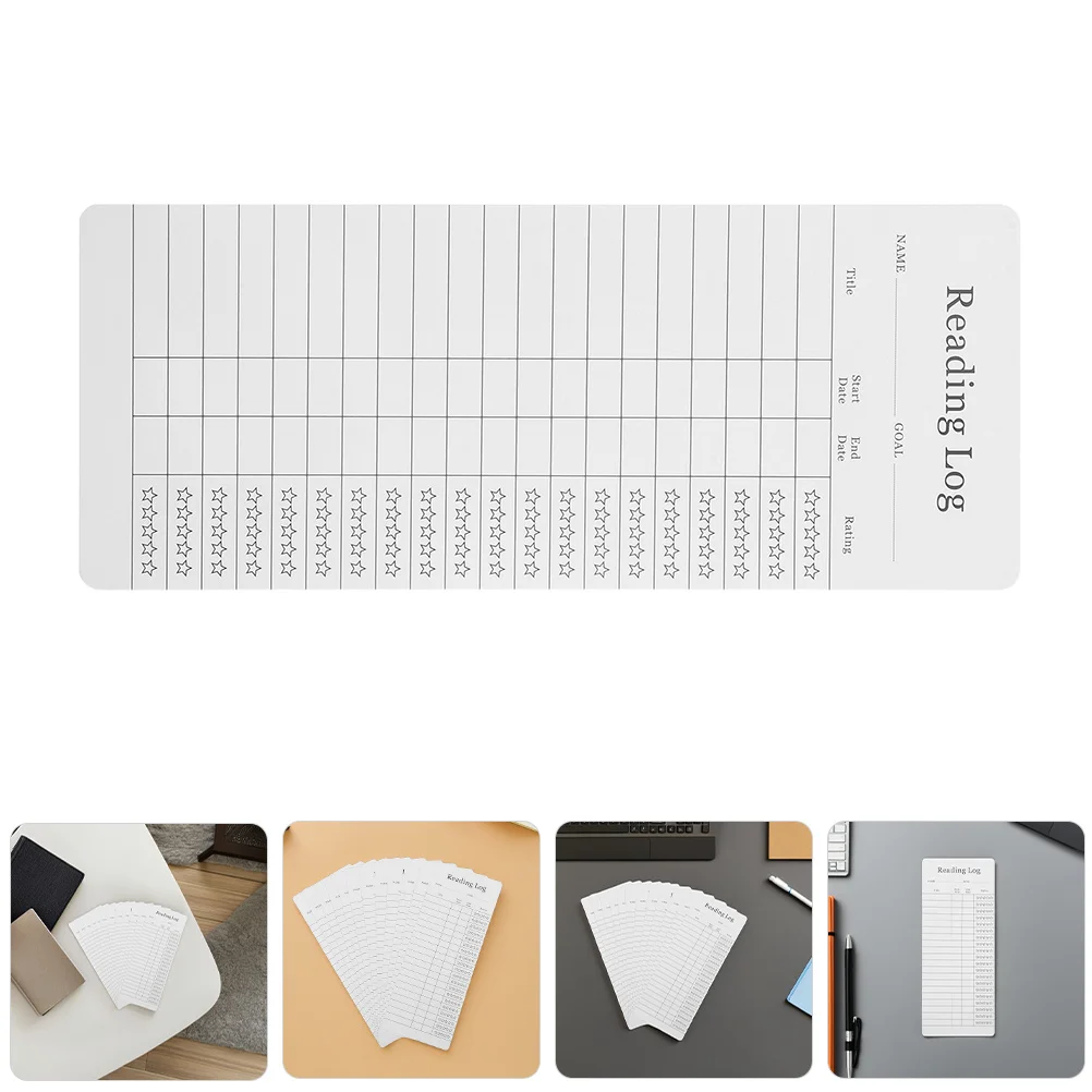 

30Pcs Reading List Bookmarks Stylish Reading Tracking Bookmarks with Blank Back Notetaking Portable Book Log Cards for Readers
