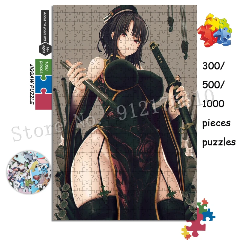 300/500/1000 Pics Puzzles for Adults Spy X Family Anime Girls Fashion Japanese Game Jigsaw Puzzle Educational Decompressed Gifts