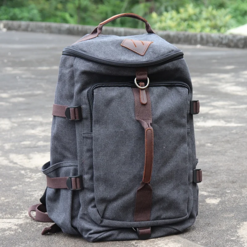 Men's Canvas Backpacks Luggage Big Capacity Travel Bag Practical Climbing Hiking Outdoor Rucksack Male Shoulder Bags Back Pack