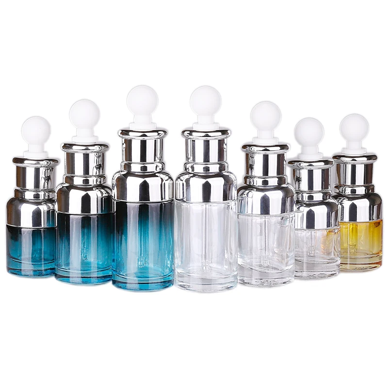 Dropper Bottle Colorful Glass Perfume Bottles Drop Tubes for Essential Oil Massage Oil Pipette Refillable Bottle Travel Portable