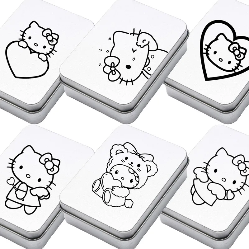 

Портативная коробка для хранения Kawaii Hello Kitty, конфеты для девочек, украшения для общежития, аккуратные ежедневные принадлежности, покерные карты на Хэллоуин, подарок