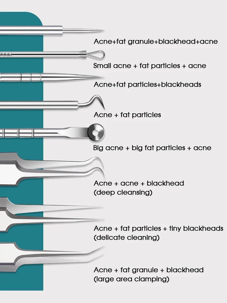 Super Puntige Celclip Acne Naald Set, Ultrafijne Pincet, Mee-Eter Verwijderen En Acne Verwijderen Naald Schoonheid Tool