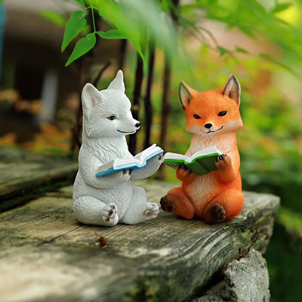 

Cute Nine Tailed Animal Figurine Resin Crafts Unique Animal Sculpture Toys Handicraft Garden Animal Statue