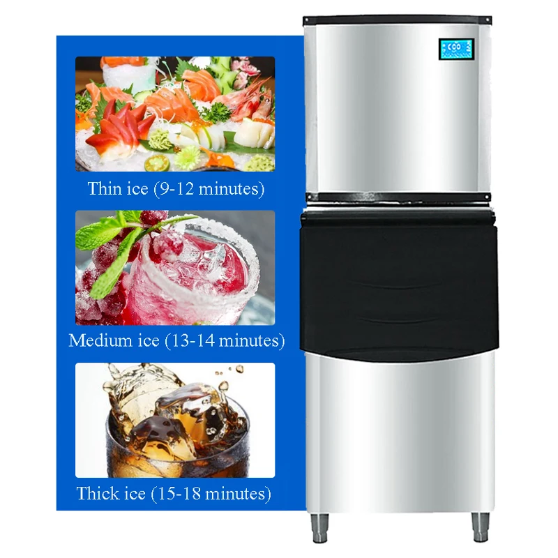 

PBOBP Commercial Ice Maker 250kg 300kg 350kg /24H Cube Ice Making Machine Automatic Square Ice Maker Use