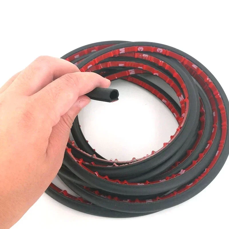 4 Meters Shape B P Z Big D Car Door Seal Strip EPDM Rubber Noise Insulation Weatherstrip Soundproof Car Seal Strong Adhesive