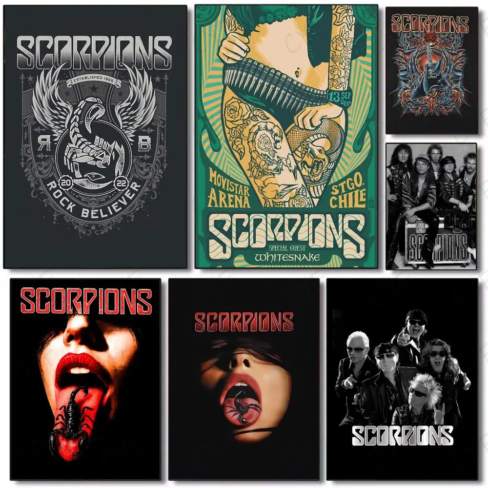 Rock Band S-Scorpions Poster Painting Wall Art Mural for Living Room Home Decor and Gifts