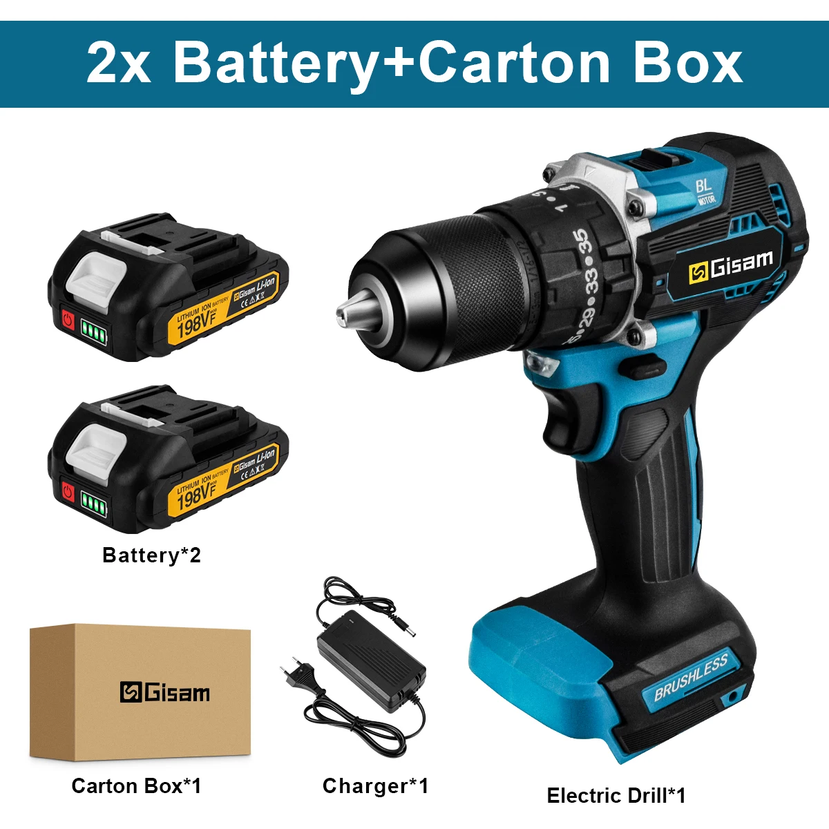 G Yr 65N.m 13MM 35+3 koppel borstelloze elektrische klopboormachine draadloze elektrische schroevendraaier elektrisch gereedschap voor Makita 18V batterijpin