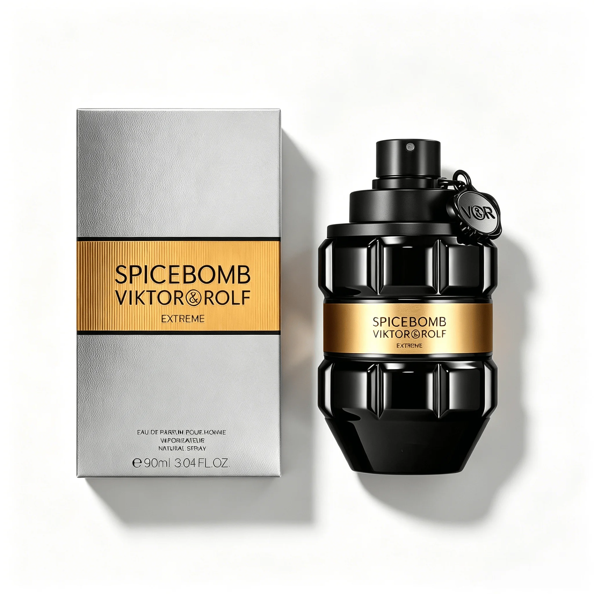Viktor&Rolf Spice Dark Leather Eau De Parfum Woody Cologne - 90ml Fragrance with Black Pepper, Incense & Dark Leather - Long Lasting - Spicy Men's Scent Perfect for Date Night and Cool Weather