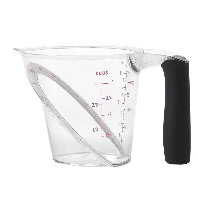 Liquid Measuring Jug Espresso Measuring Cup With Handle Graduated Large Measuring Pitcher Easy-Read Measuring Jug For Baking