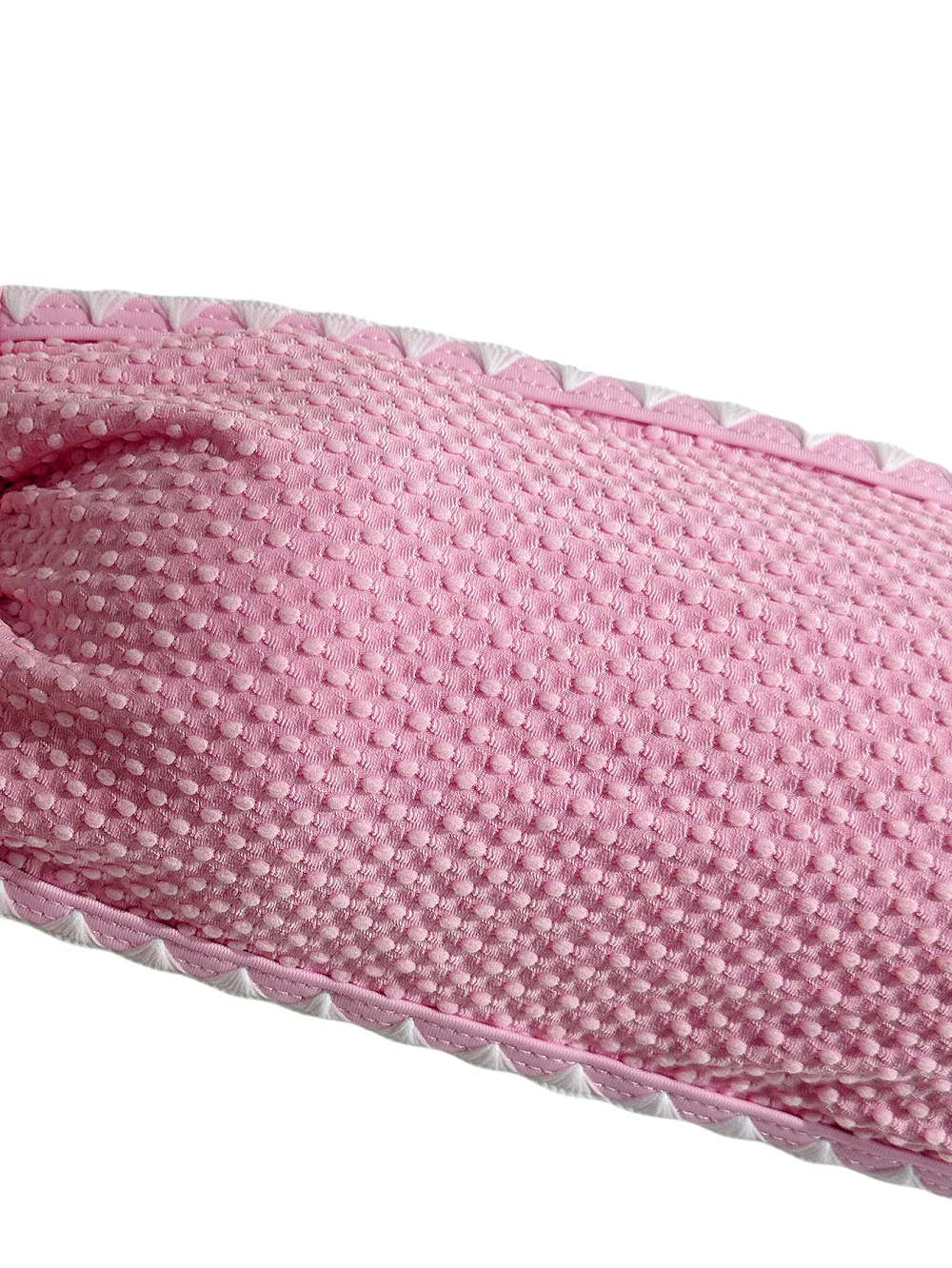 Damen-Bikini-Set, rosa, seitlich gebunden, modisch, Bandeau, zweiteiliger Badeanzug, verstellbare Träger, sexy Bikini, Strandbadebekleidung, Sommer, solide