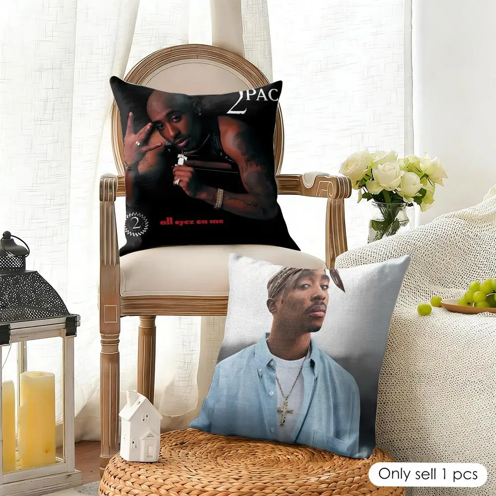 2Pac T-Tupac S-Shakur All Eyez On Me Cushion Cover Organic Linen Square Pillow Case Durable Non-Allergenic And Kind To Skin