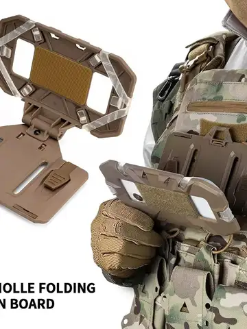Tactical MOLLE Phone Holder, Folding Navigation Board, Cellphone Hold Gear, Airsoft Hunting Vest Accessories