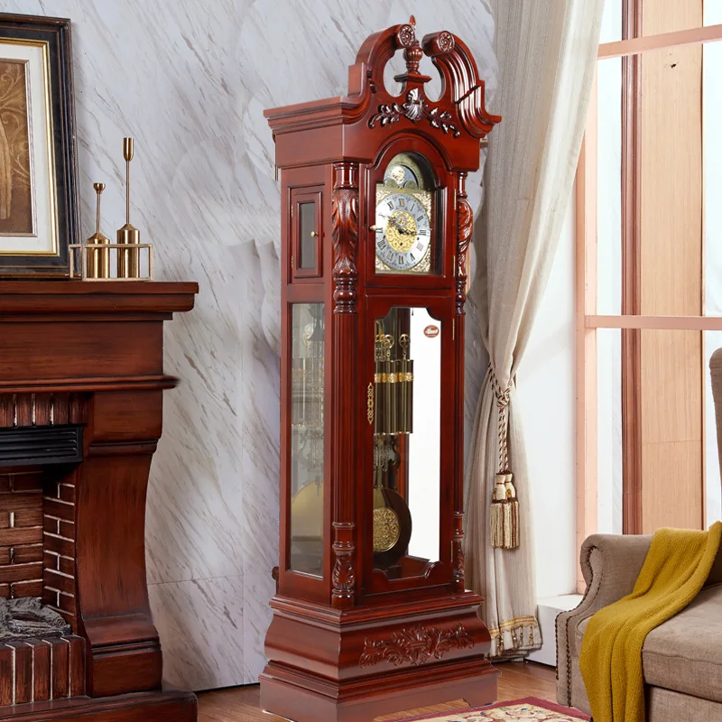 European mechanical living room floor clock Chinese retro table clock American classical