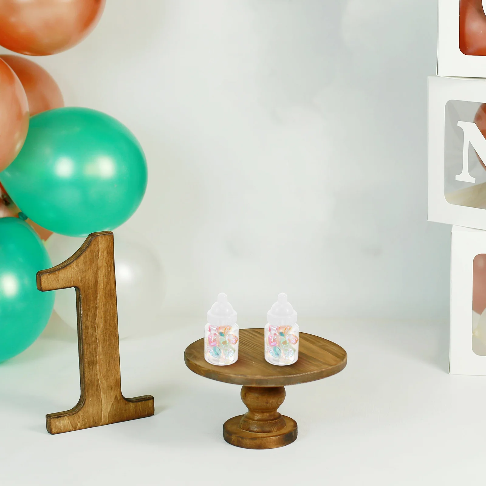 

12pcs Bottle Shaped Candy Boxes Transparent Party Favors Baby Shower Treats Box Large Capacity Reusable Sweets Container