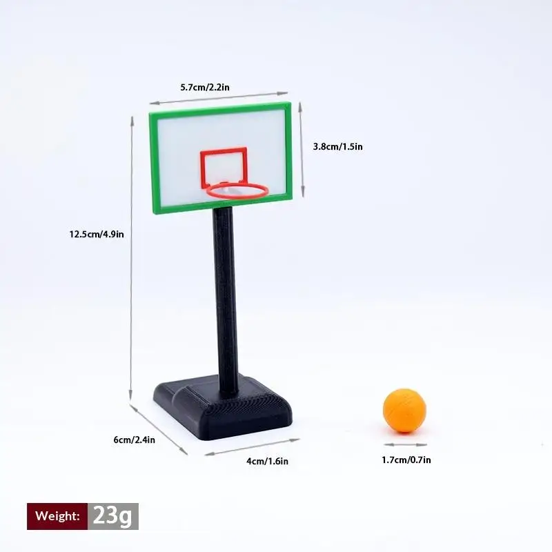 1 Set 1: 12 Supporto da basket per casa delle bambole Simulazione Mini attrezzatura sportiva Modello giocattolo Accessori per scene di casa delle bambole