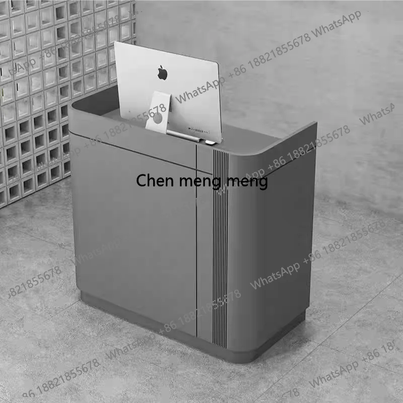 

Nordic Small Welcome Reception Desk Modern Minimalist Design Front Desk Cashier Counter Information Desk Office Furniture