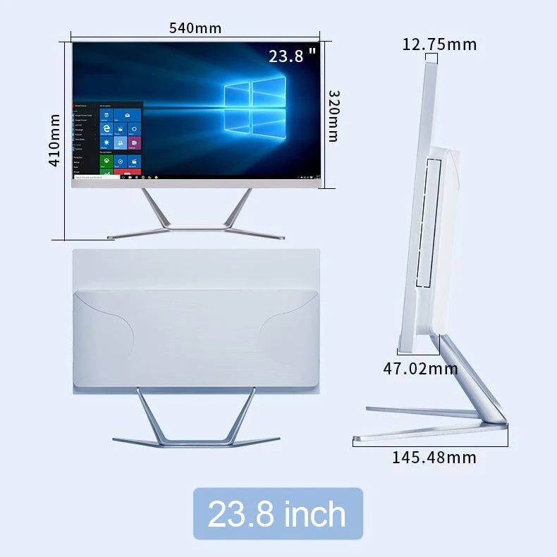 New Arrival Advanced 22inch 24inch 8GB 16gb RAM 256GB/125GB SSD Computer i3 i5 I7 Desktop Computer Set All In One Pc for Gaming