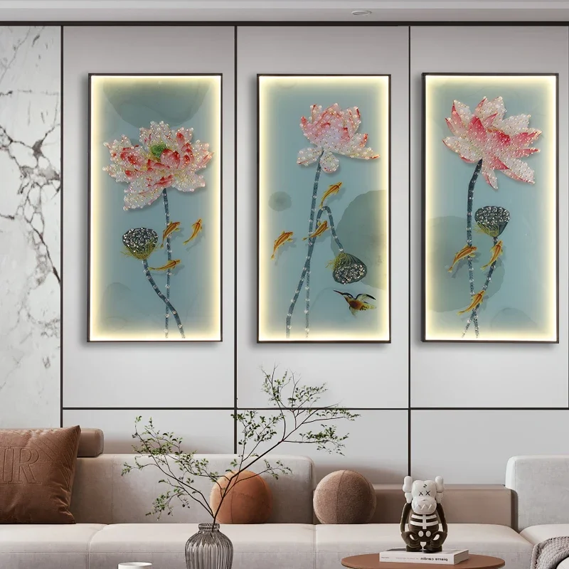 BUNNY Wall Sconces Light Three Pieces Suit Lamps Lotus Figure LED Contemporary Creative For Home