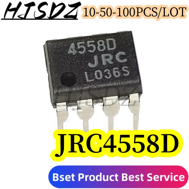 10-50-100PCS/LOT  JRC4558 DIP 4558 4558D JRC4558D DIP-8 integre IC