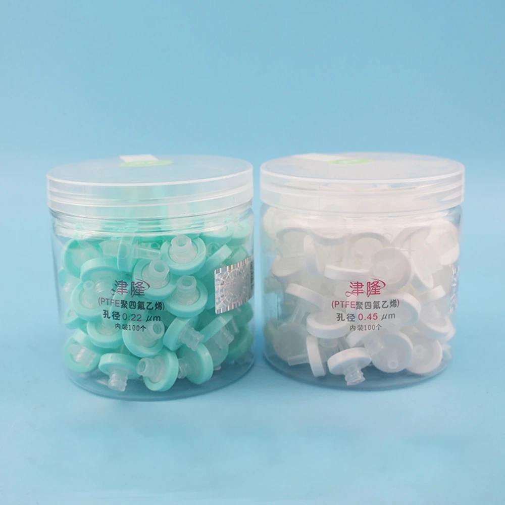100 Stks/doos Lab 13Mm/25Mm Mce/Nylon/Ptfe Millipore Membraan Spuit Filter, 0.22 Of 0.45um Naald Filter Lab Equiptment