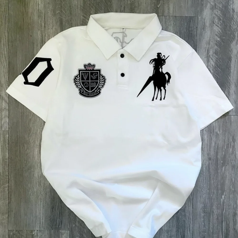 Mens Short Sleeve Polo Shirt 3D Printed Summer Casual Fashion Tee Loose Fit Breathable Comfortable Trendy Streetwear