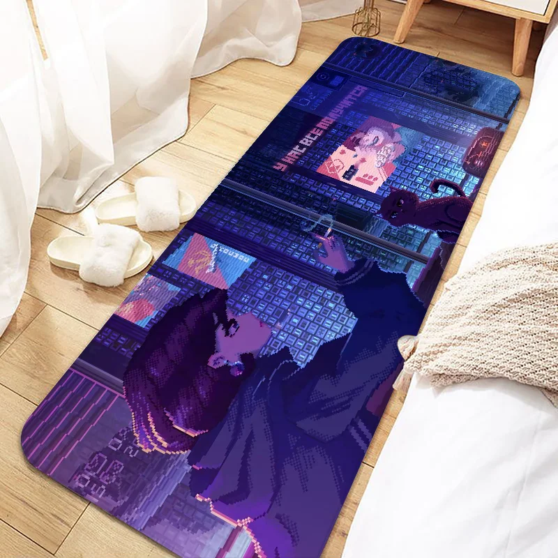 

8bit Door Mat Entrance Non-slip Doormat Washable Kitchen Carpet Living Room Hallway Rugs Bathroom Bath Door Mats