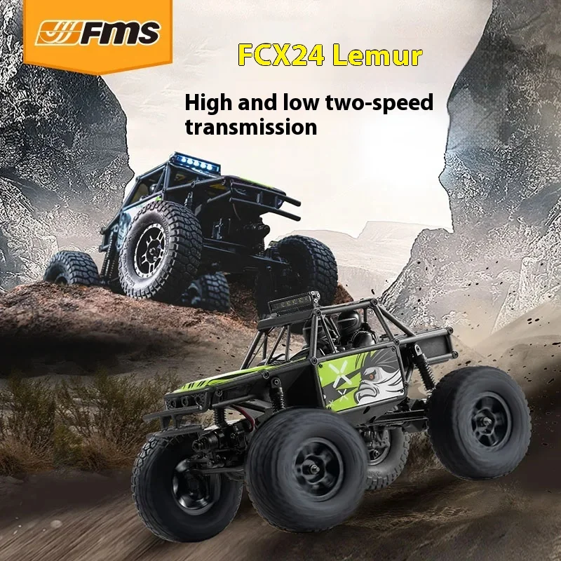 

FMS FCX новая серия 1/24 Lemur RC модель с дистанционным управлением, двухскоростная регулируемая скорость, полноприводная модель для бездорожья, настольная модель