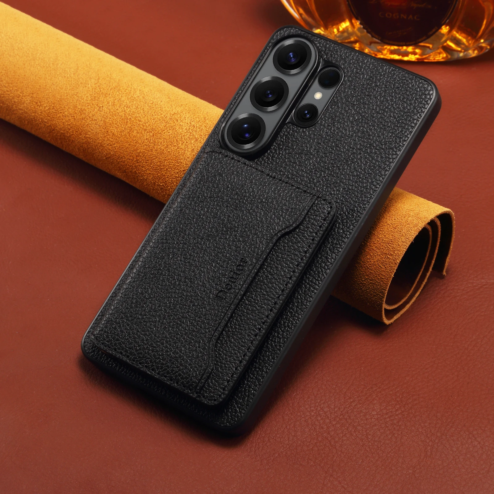 

Luxury Litchi Pattern Leather Case for Samsung Galaxy S26 S25 S24 S23 Ultra Plus Magnetic Wireless Charging Wallet Cover