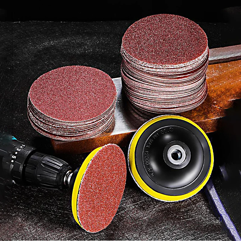 4 Inch Sanding Discs Round Shape Sandpaper 40-2000 Grit Hook Loop Sand Paper Abrasive Polishing Tool for Grinder Rotary Tool