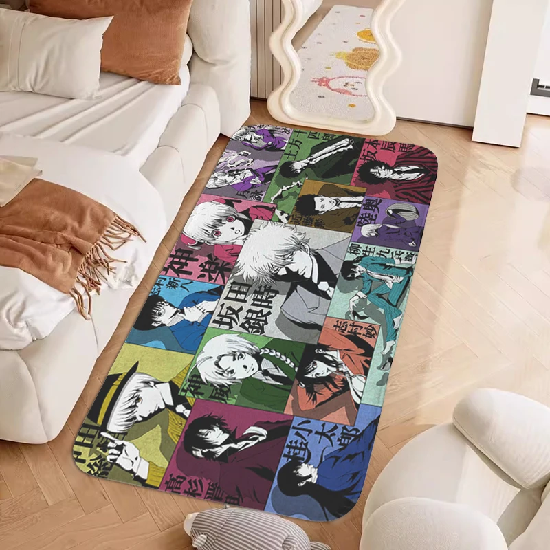 Anime Rug for Bedroom Gintama Doormat Entrance Door Hallway Balcony Porch Foot Mat Non-slip Bath Living Room Floor Carpet Home