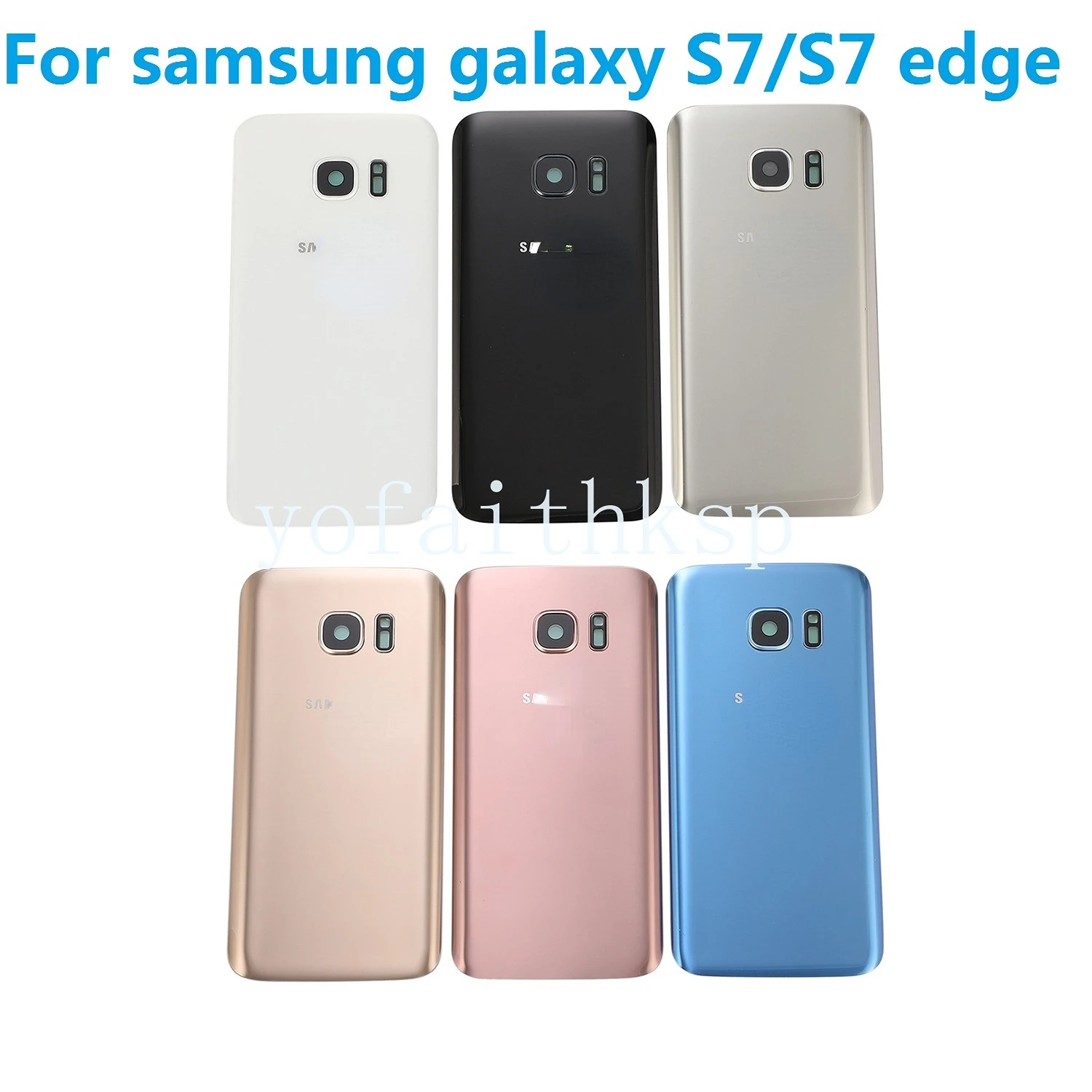 SAMSUNG Galaxy S7 G930F / S7 EDGE G935F Back Glass Battery Cover Rear Door Housing Case Samsung S7 Edge Back Glass Cover