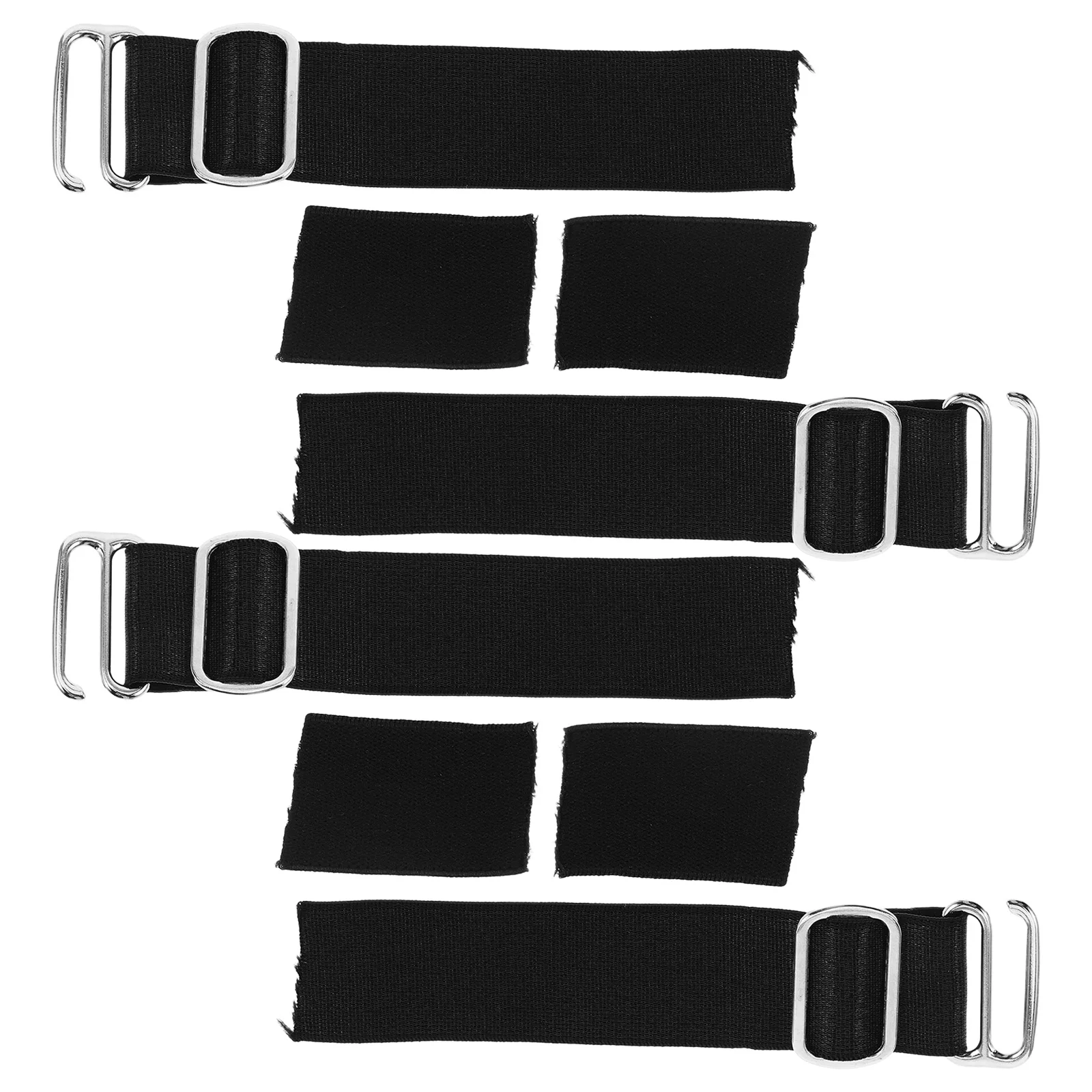 

4pcs Ponytail Visor Strap Replacement Adjustable Elastic Hook Fastener For Sun Hats Beach Caps Large Brim Visors Silver