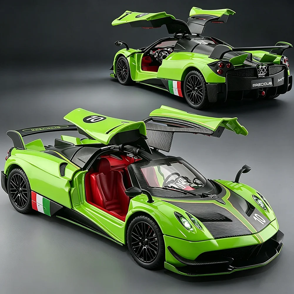 1:24 Pagani Huayra Dinastia Miniature Models Alloy Diecast Toys Sportscar Four Wheel Suspension Doors Opened Vehices Adult Gifts